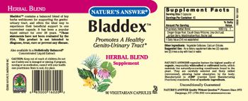 Nature's Answer Bladdex - herbal blend supplement