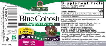 Nature's Answer Blue Cohosh 1,000 mg - herbal supplement