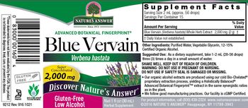 Nature's Answer Blue Vervain 2,000 mg - herbal supplement