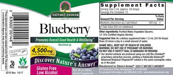 Nature's Answer Blueberry - herbal supplement