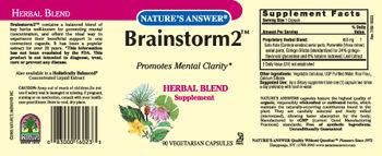 Nature's Answer Brainstorm 2 - herbal blend supplement