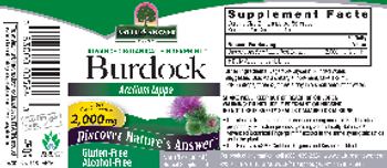 Nature's Answer Burdock 2,000 mg Alcohol-Free - herbal supplement