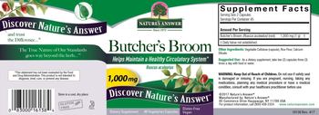Nature's Answer Butcher's Broom 1,000 mg - supplement