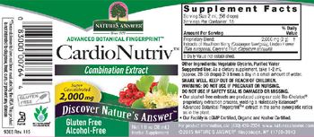 Nature's Answer Cardio Nutriv - herbal supplement