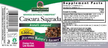 Nature's Answer Cascara Sagrada 5,000 mg - herbal supplement