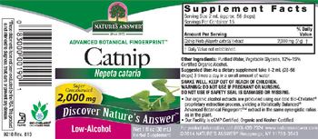 Nature's Answer Catnip 2,000 mg - herbal supplement