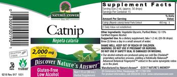 Nature's Answer Catnip - herbal supplement