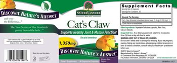 Nature's Answer Cat's Claw 1,350 mg - supplement