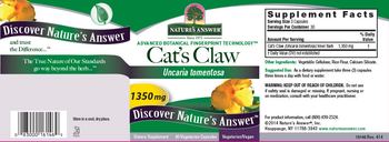 Nature's Answer Cat's Claw 1350 mg - supplement