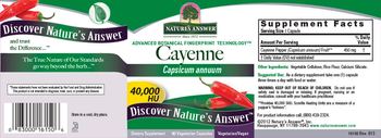 Nature's Answer Cayenne 40,000 HU - supplement
