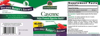 Nature's Answer Cayenne 40,000 SHU - supplement