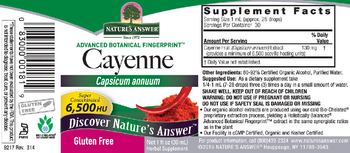Nature's Answer Cayenne 6,500 HU - herbal supplement