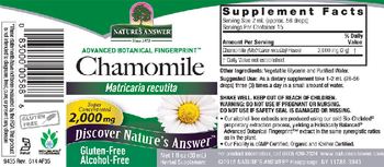 Nature's Answer Chamomile 2,000 mg Alcohol-Free - herbal supplement