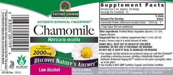 Nature's Answer Chamomile 2000 mg - matricaria recutita