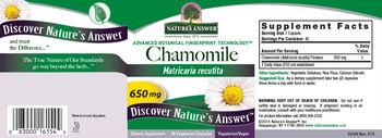 Nature's Answer Chamomile 650 mg - supplement