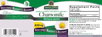 Nature's Answer Chamomile 650 mg - supplement