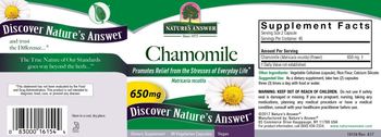 Nature's Answer Chamomile 650 mg - supplement