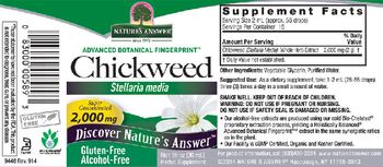 Nature's Answer Chickweed 2,000 mg - herbal supplement