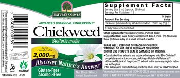 Nature's Answer Chickweed 2,000 mg Alcohol-Free - herbal supplement