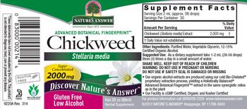 Nature's Answer Chickweed 2000 mg - herbal supplement