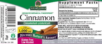 Nature's Answer Cinnamon 1,000 mg - herbal supplement