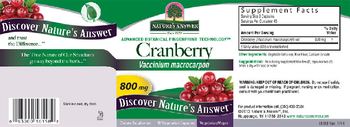 Nature's Answer Cranberry 800 mg - supplement