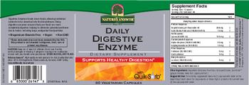 Nature's Answer Daily Digestive Enzyme - supplement