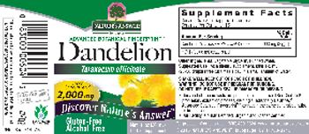 Nature's Answer Dandelion 2,000 mg Alcohol-Free - herbal supplement