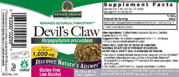 Nature's Answer Devil's Claw 1,000 mg - herbal supplement