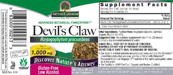 Nature's Answer Devil's Claw 1,000 mg - herbal supplement