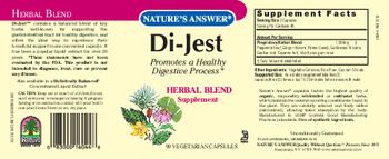 Nature's Answer Di-Jest - herbal blend supplement