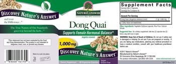 Nature's Answer Dong Quai 1,000 mg - supplement