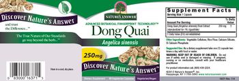 Nature's Answer Dong Quai 250 mg - supplement