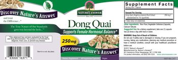 Nature's Answer Dong Quai 250 mg - supplement