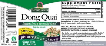 Nature's Answer Dong Quai Alcohol-Free - herbal supplement