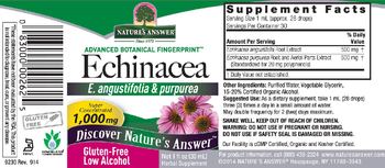 Nature's Answer Echinacea 1,000 mg - herbal supplement