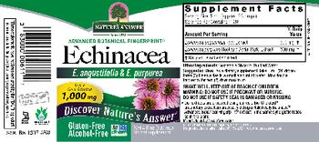 Nature's Answer Echinacea 1,000 mg Alcohol-Free - herbal supplement