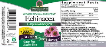 Nature's Answer Echinacea 1,000 mg Alcohol-Free - herbal supplement