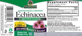 Nature's Answer Echinacea Alcohol-Free - herbal supplement