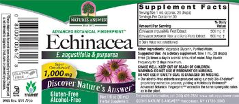 Nature's Answer Echinacea Alcohol-Free - herbal supplement