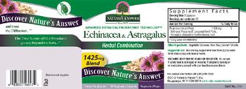 Nature's Answer Echinacea & Astragalus - supplement