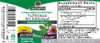 Nature's Answer Echinacea & Goldenseal 1,000 mg Alcohol-Free - herbal supplement