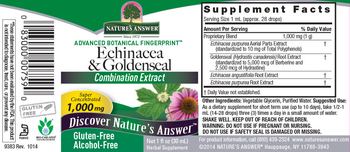 Nature's Answer Echinacea & Goldenseal 1,000 mg Alcohol-Free - herbal supplement