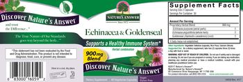 Nature's Answer Echinacea & Goldenseal - supplement