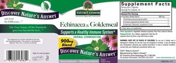 Nature's Answer Echinacea & Goldenseal - supplement