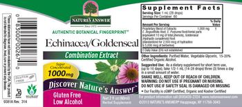 Nature's Answer Echinacea/Goldenseal 1000 mg - herbal supplement