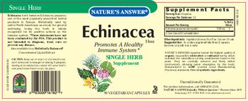 Nature's Answer Echinacea Herb - single herb supplement