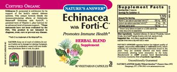 Nature's Answer Echinacea With Forti-C - herbal blend supplement