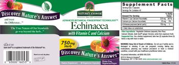 Nature's Answer Echinacea With Vitamin C And Calcium - supplement