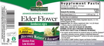 Nature's Answer Elder Flower 1,000 mg - herbal supplement